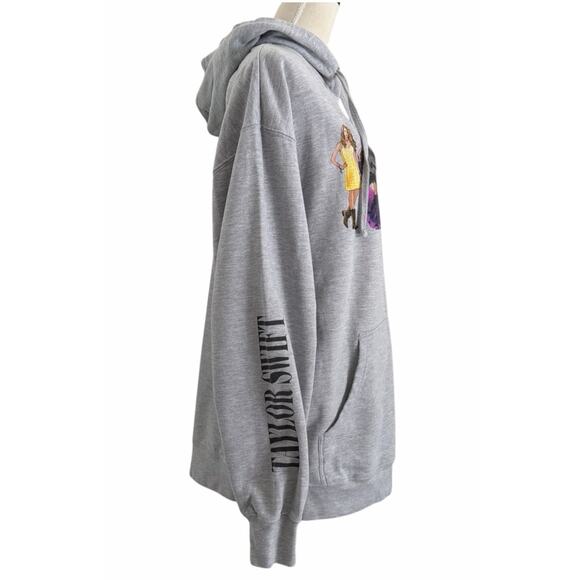 Taylor Swift Hoodie Sweatshirt Womens XL Gray Eras Tour Merch Oversized Lounge - Picture 8 of 9